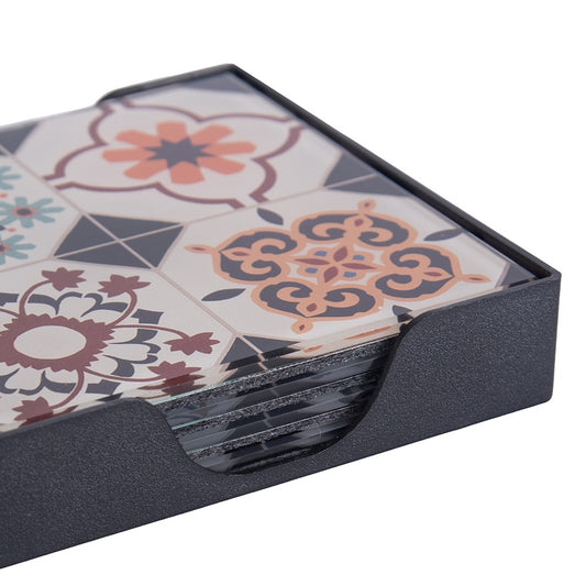 4 Pieces Glass Coaster Set