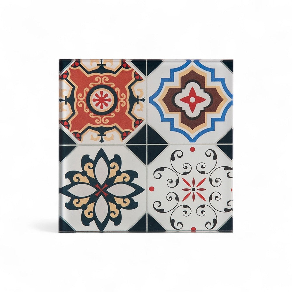 4 Pieces Glass Coaster Set