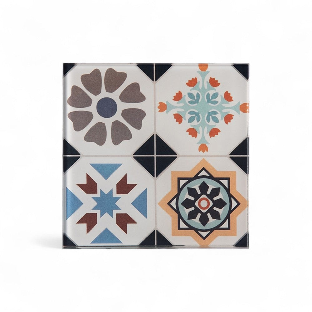 4 Pieces Glass Coaster Set