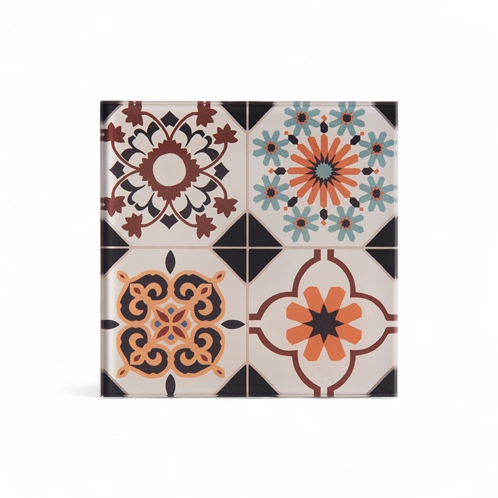 4 Pieces Glass Coaster Set