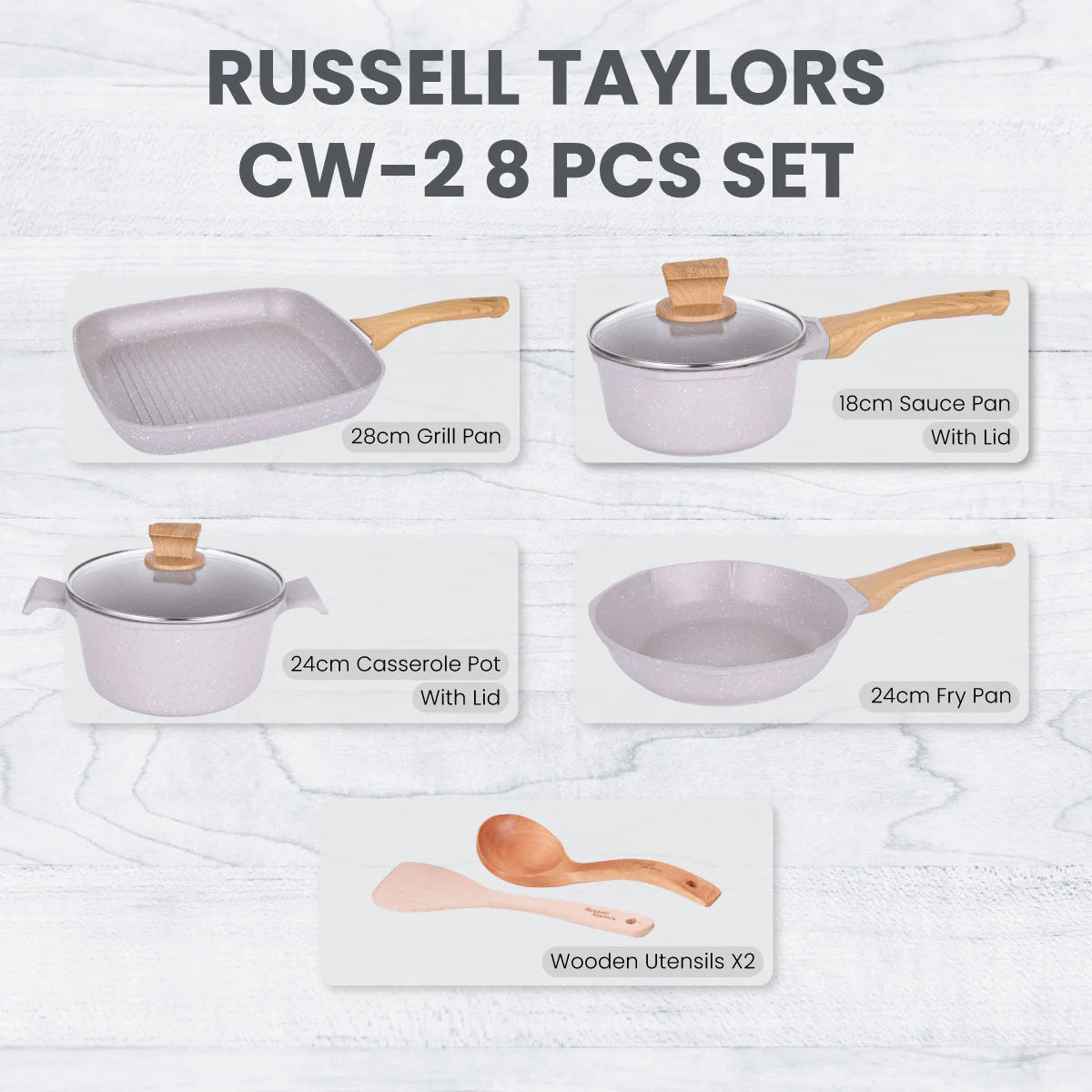 Marble Non Stick Cookware Set