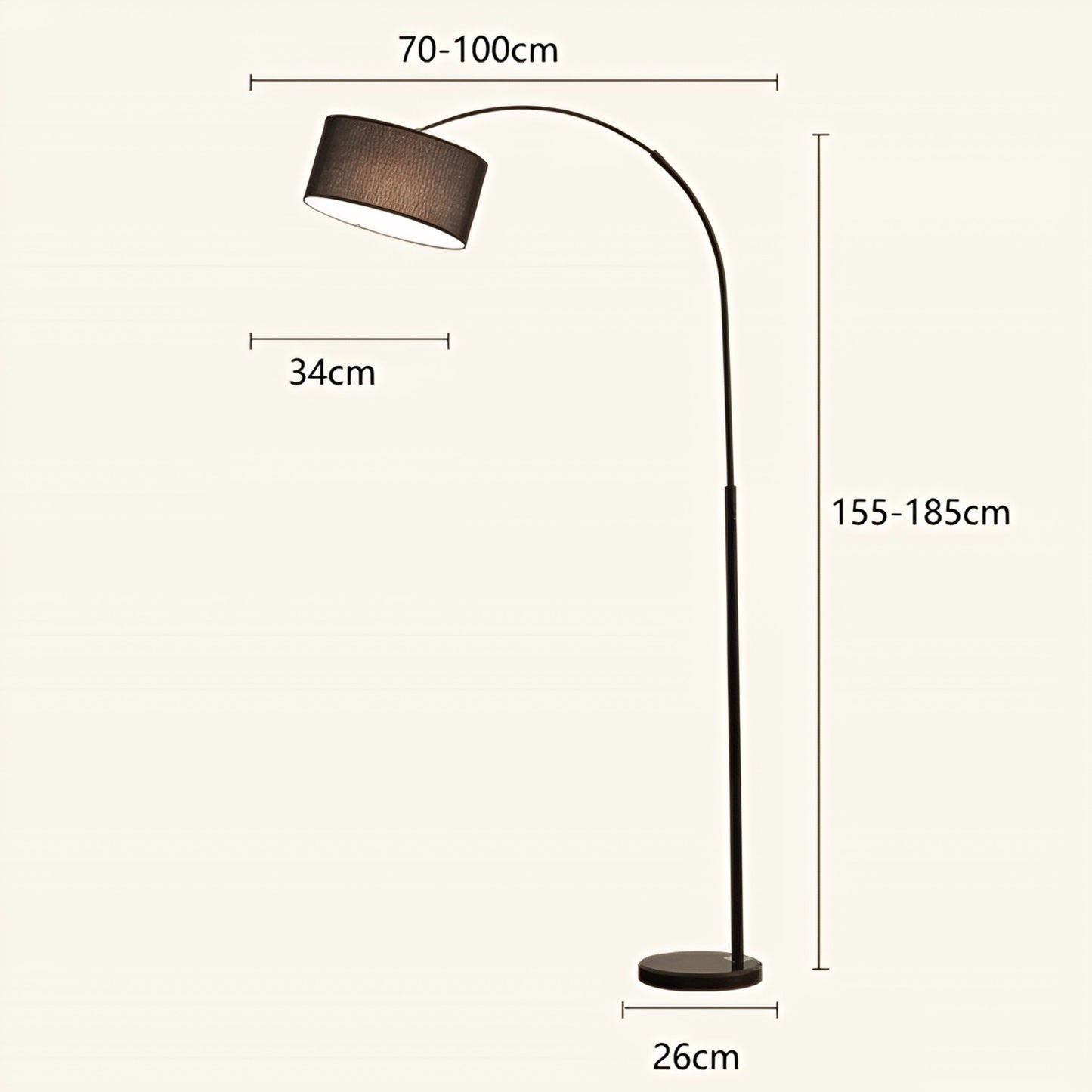 White Arc Floor Lamp